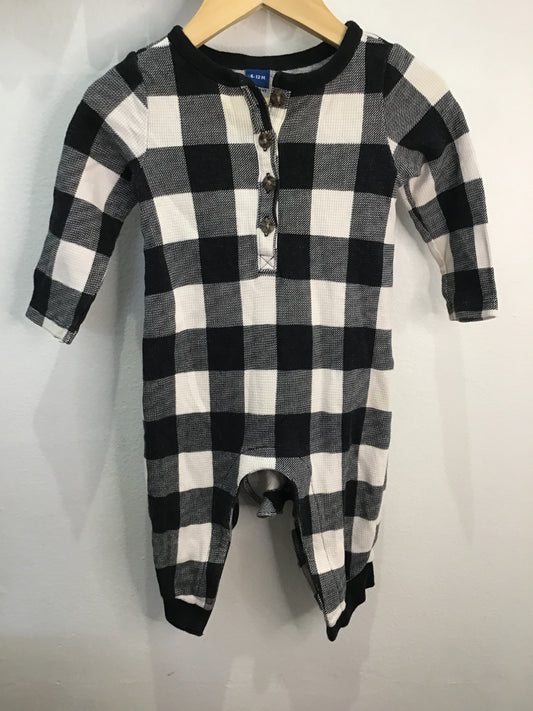 Black checkered roper 6-12m