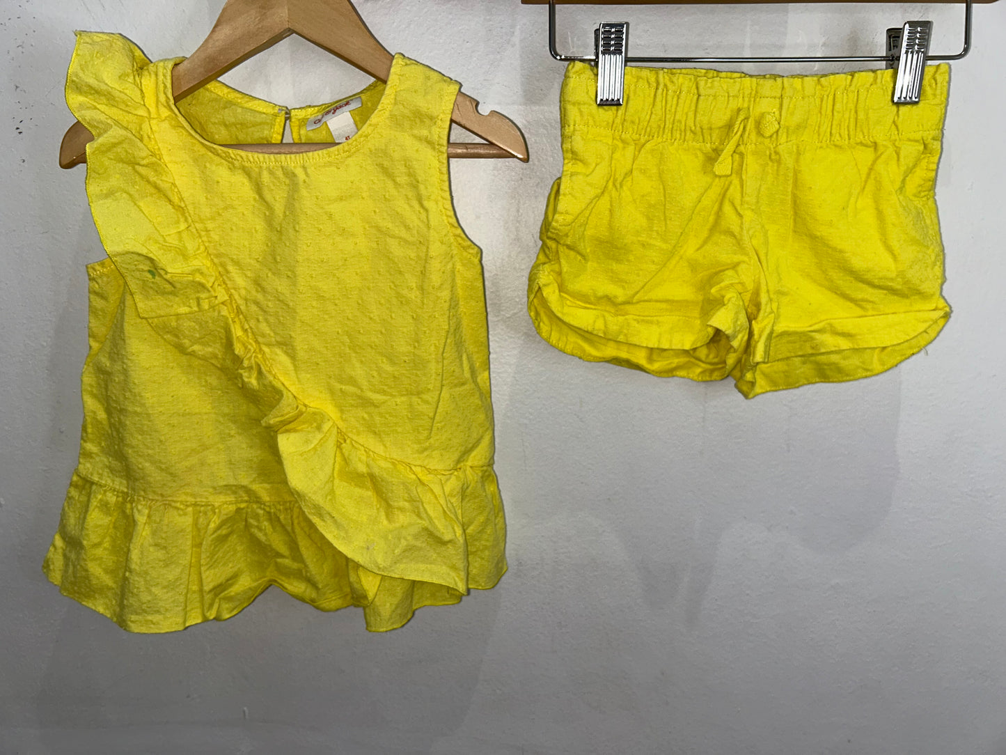 Yellow shorty set 4y*