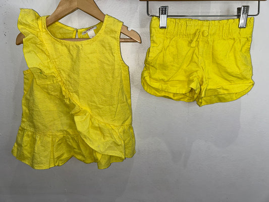 Yellow shorty set 4y*
