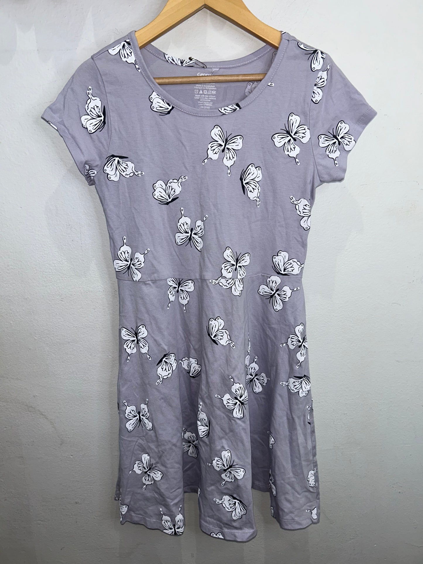 Lavender butterflies dress 10-12y