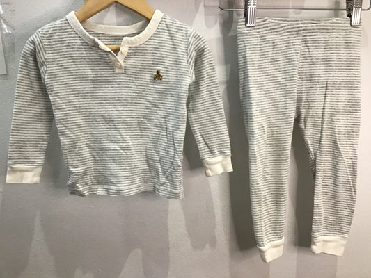 Grey striped organic lounge set 2y