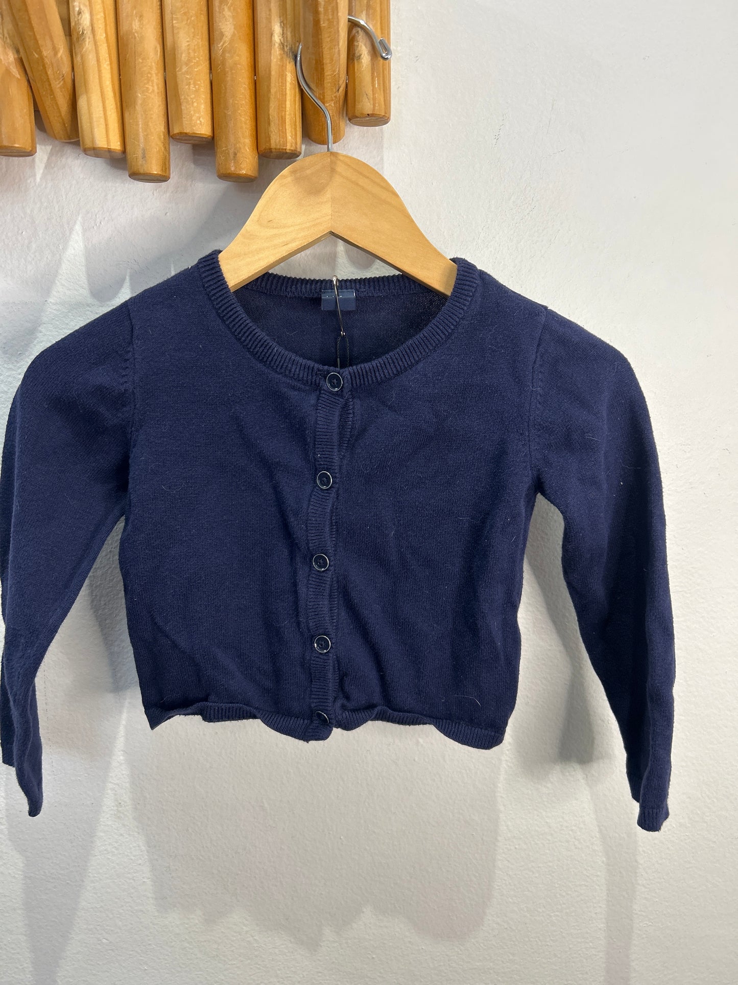 Navy crop cardigan 3y