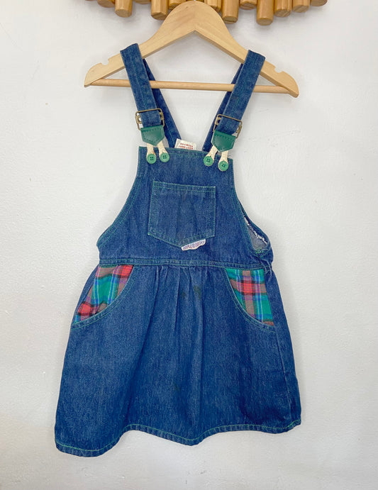 Vintage denim pinafore 24m*