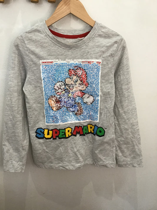 Super mario sequin long sleeve 8-10y