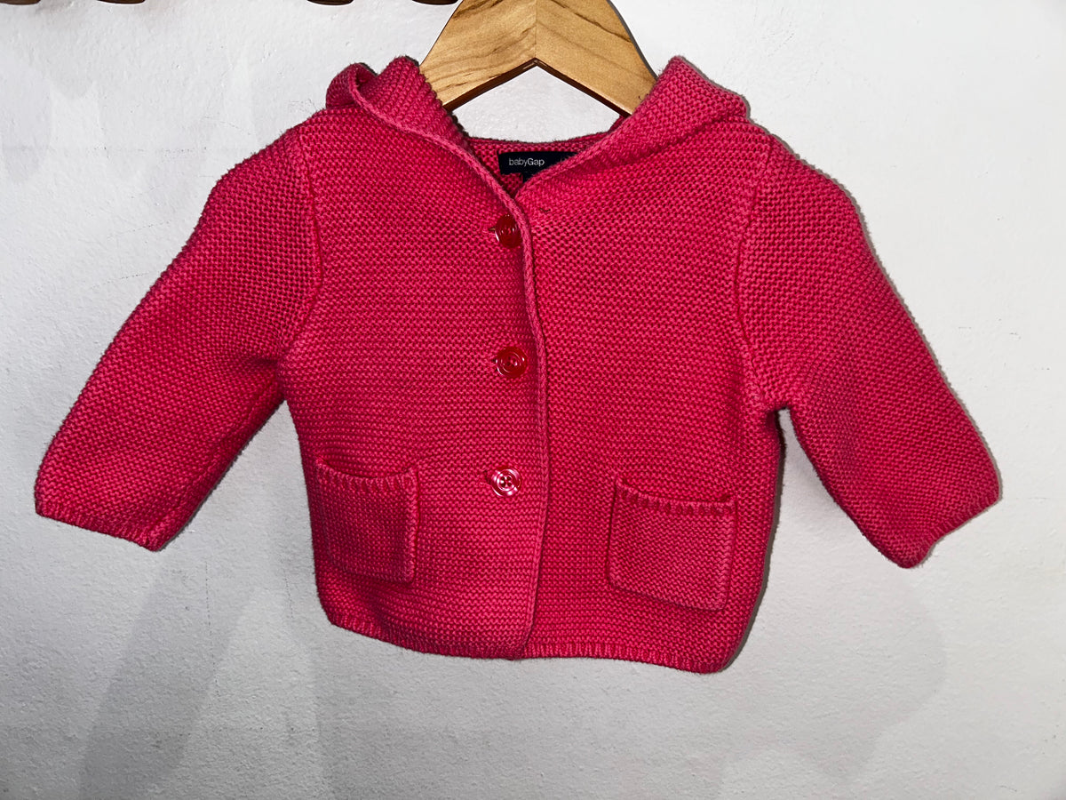 Coral pink brannan sweater 3-6m