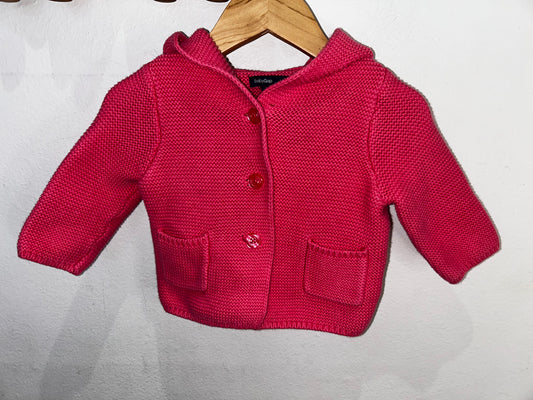 Coral pink brannan sweater 3-6m