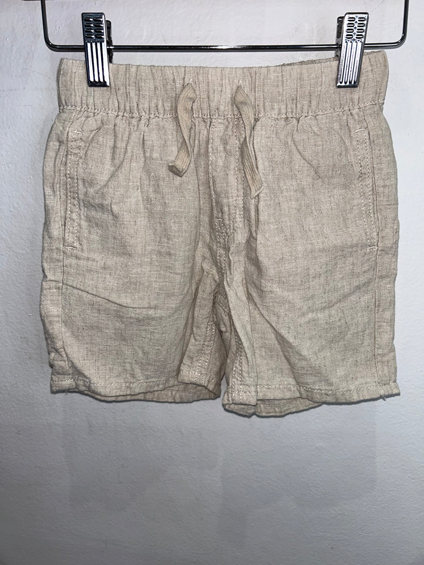 Beige linen shorts 2-3y