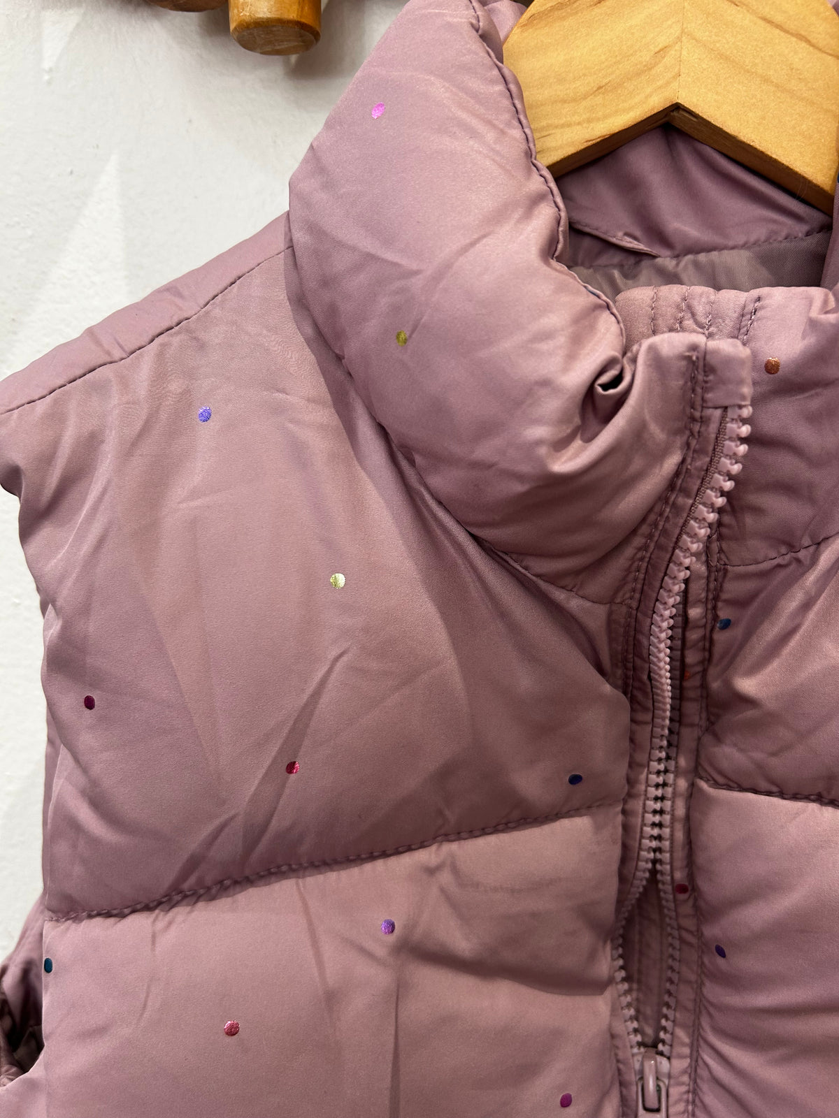 Purple puffer vest 9-10y