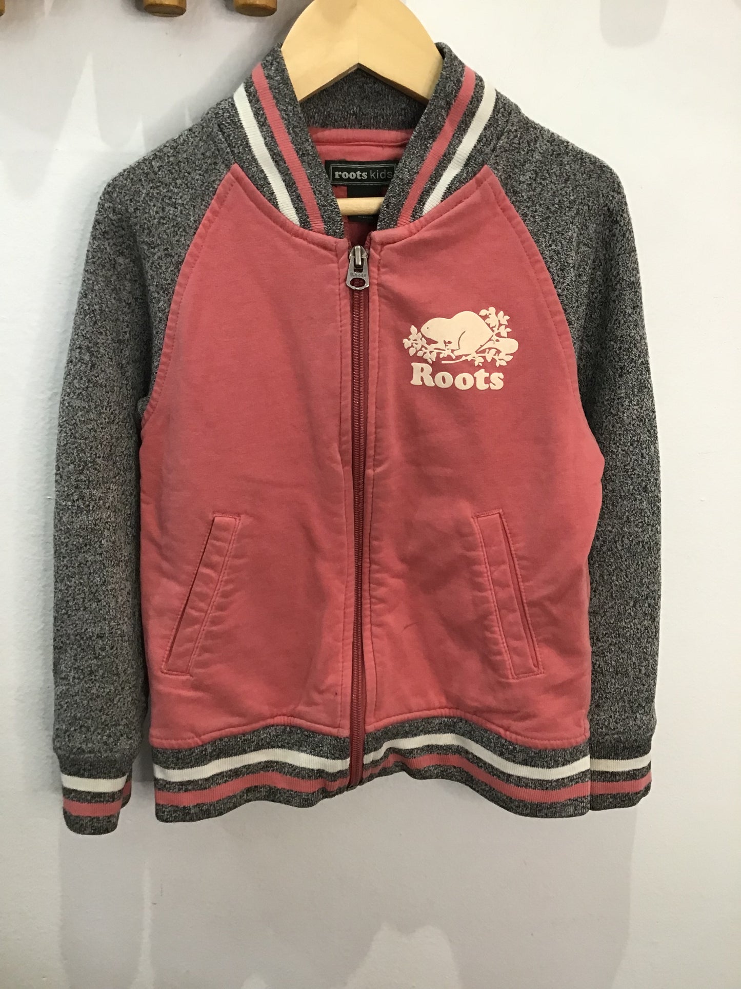 Roots pink zip-up 5y