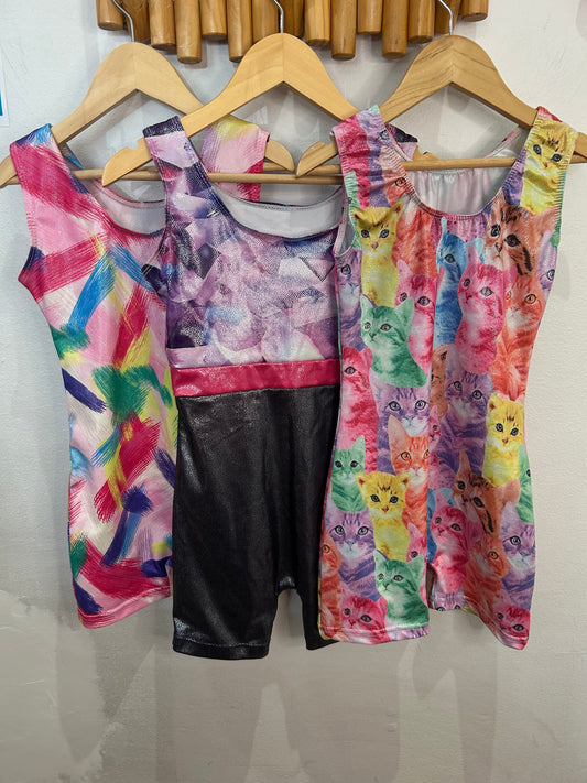 Three pack rainbow leotard 6-7y