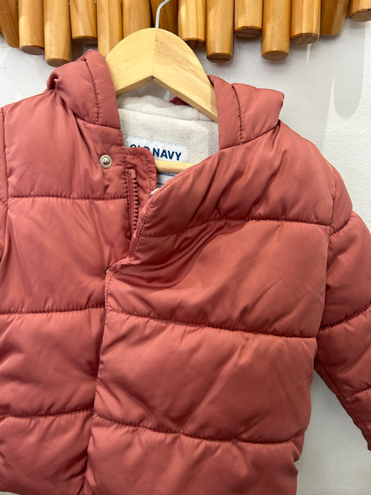 Mid-pink puffer 18-24m