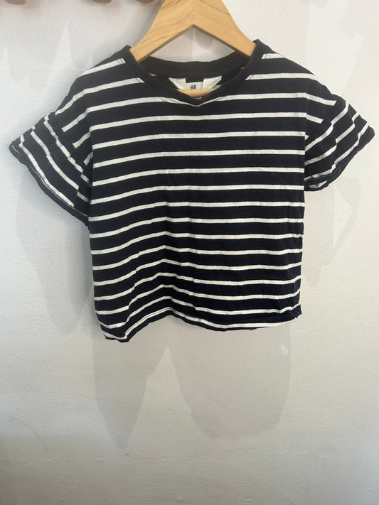 Navy striped boxy tee 4-6y