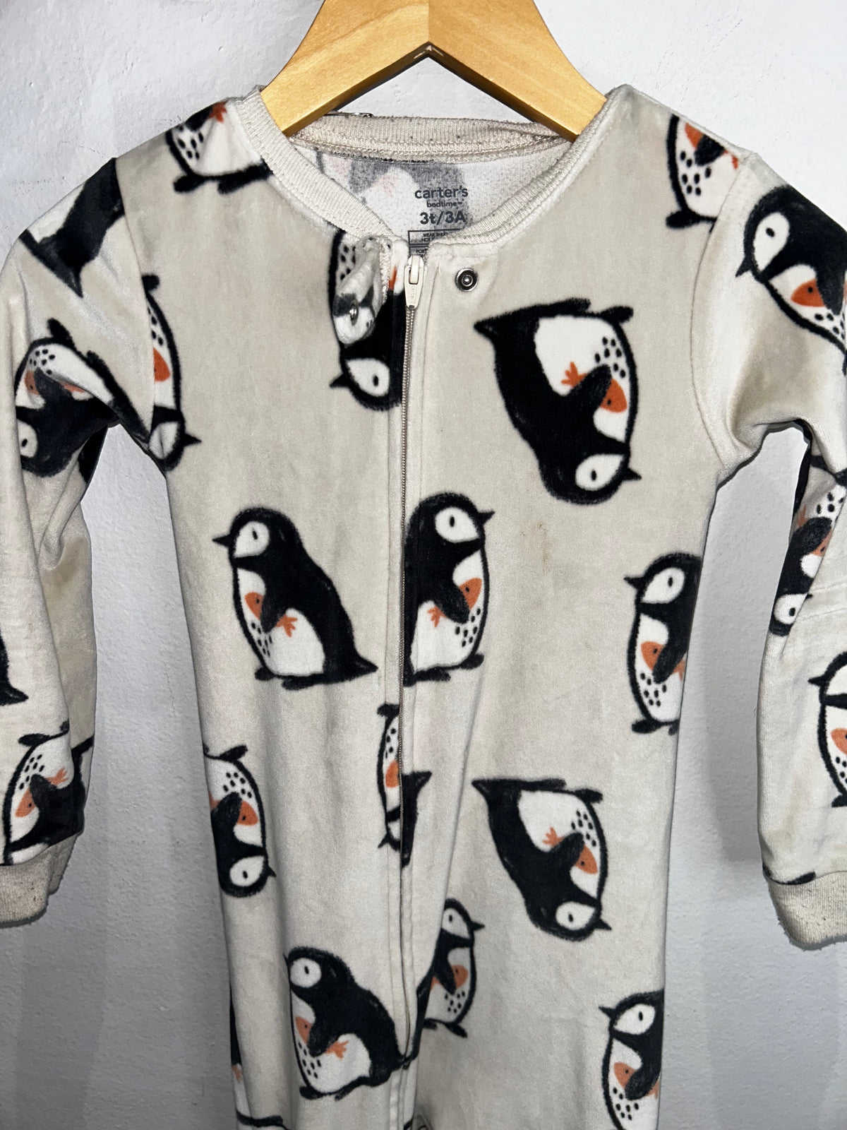 Fleece penguin sleeper 3y