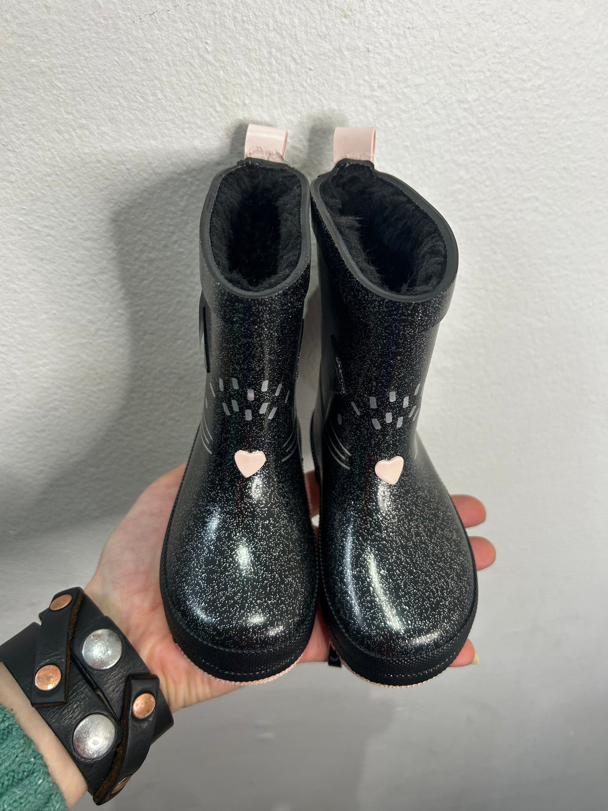 C5 sparkly cat rainboots NEW