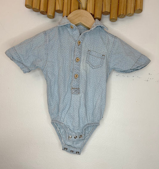 Ben Sherman shirt onesie 6-9m