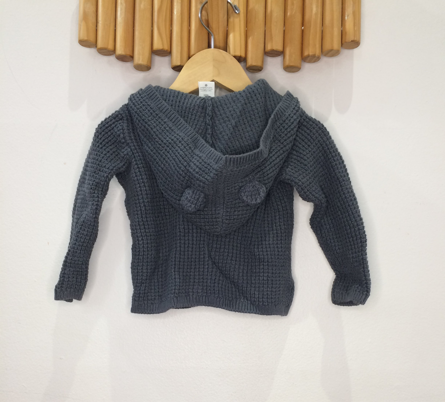 Purl stitch ash cardigan 12m