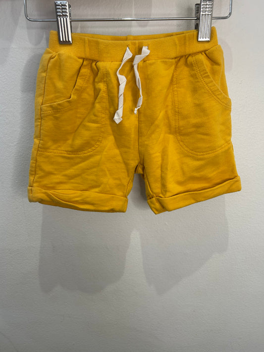 Yellow shorts 18-24m