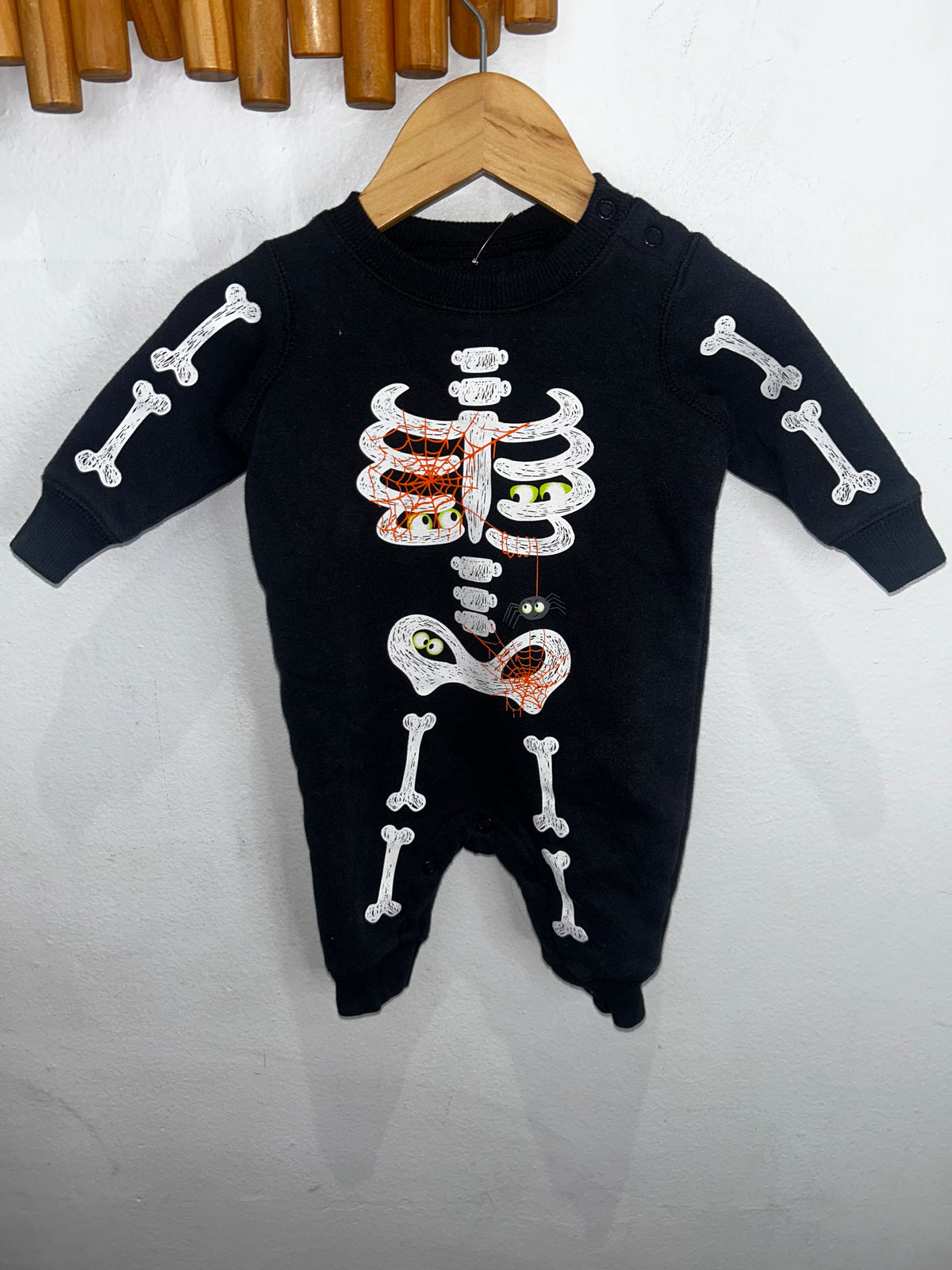 Scary monster pullover romper 0-3m