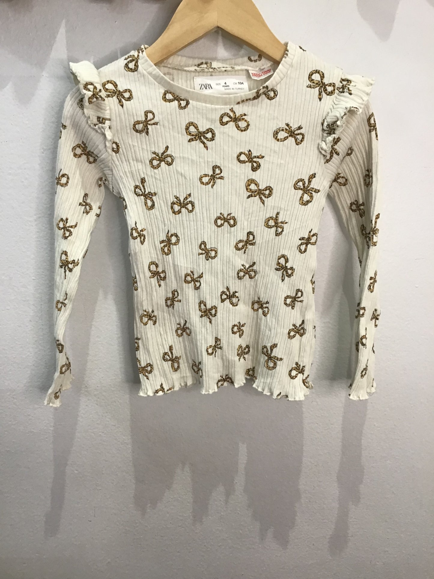 Bows ribbed longsleeve 4y