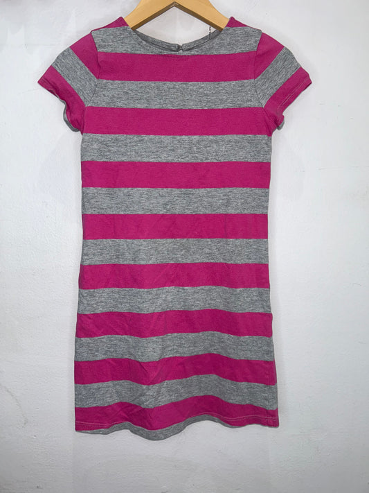 Pink striped tshirt dress 5y