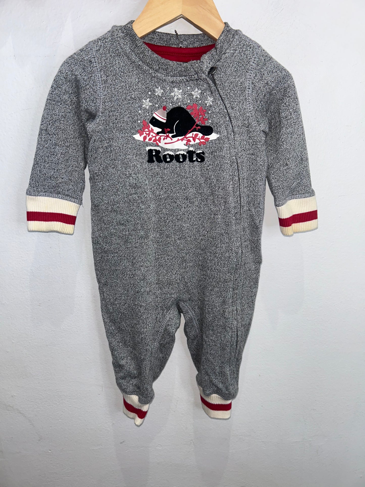 Roots winter logo romper 3-6m