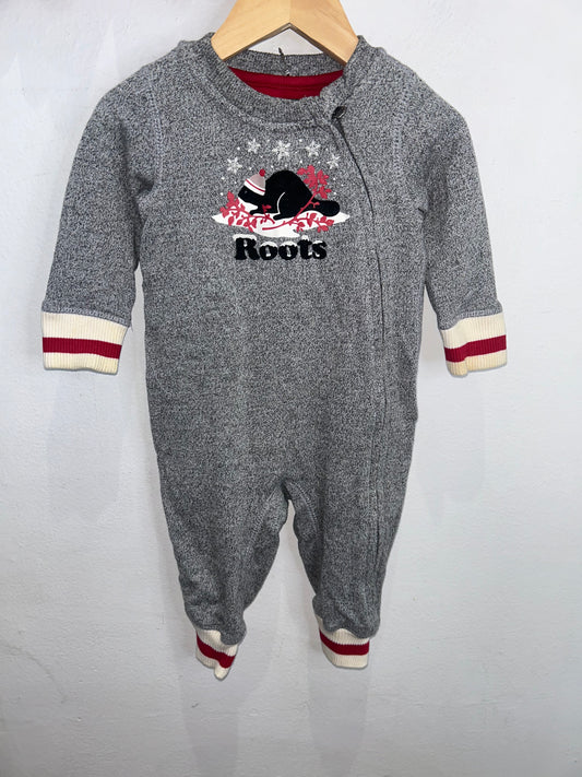 Roots winter logo romper 3-6m