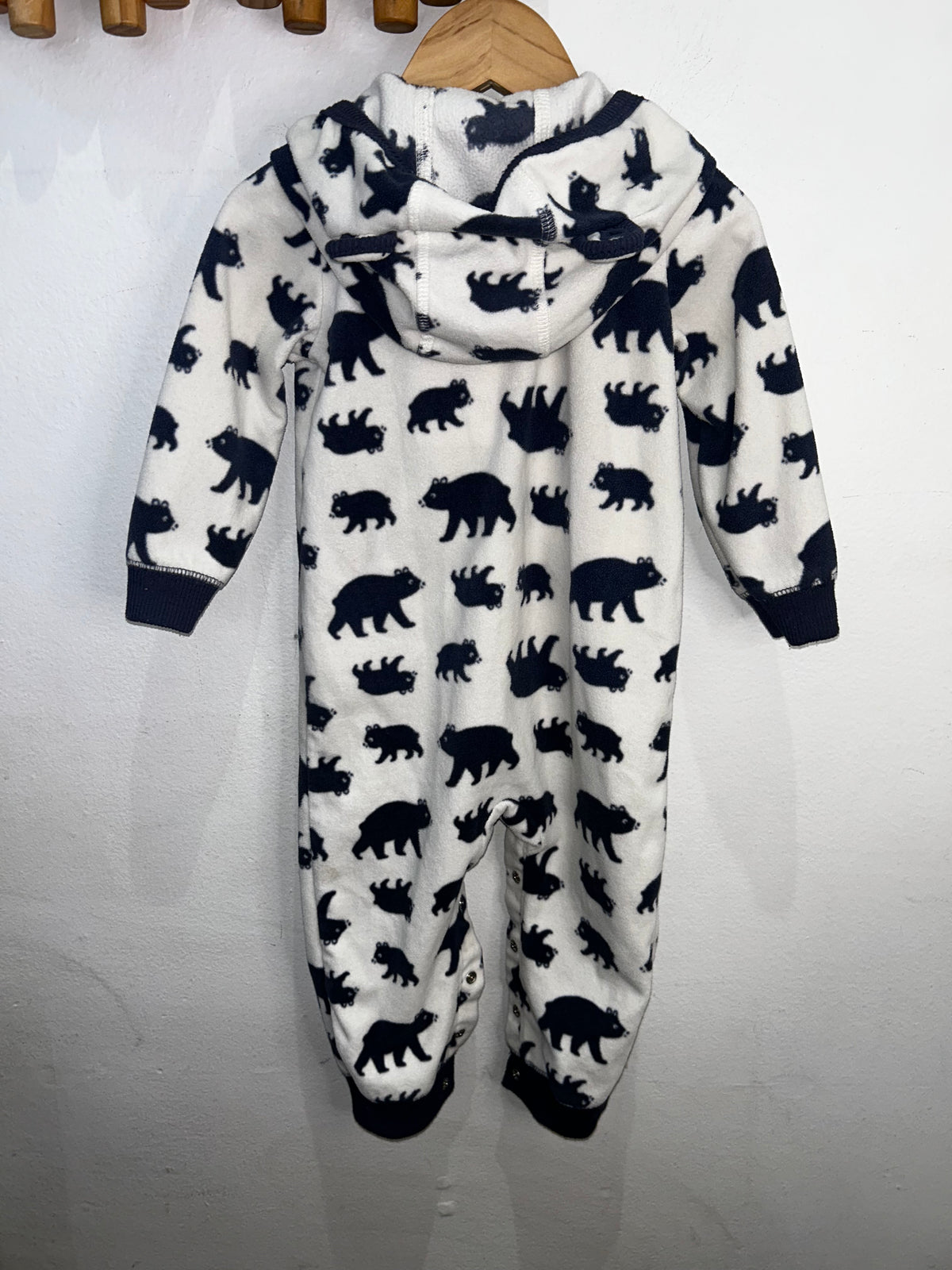Bears fleece romper 18m