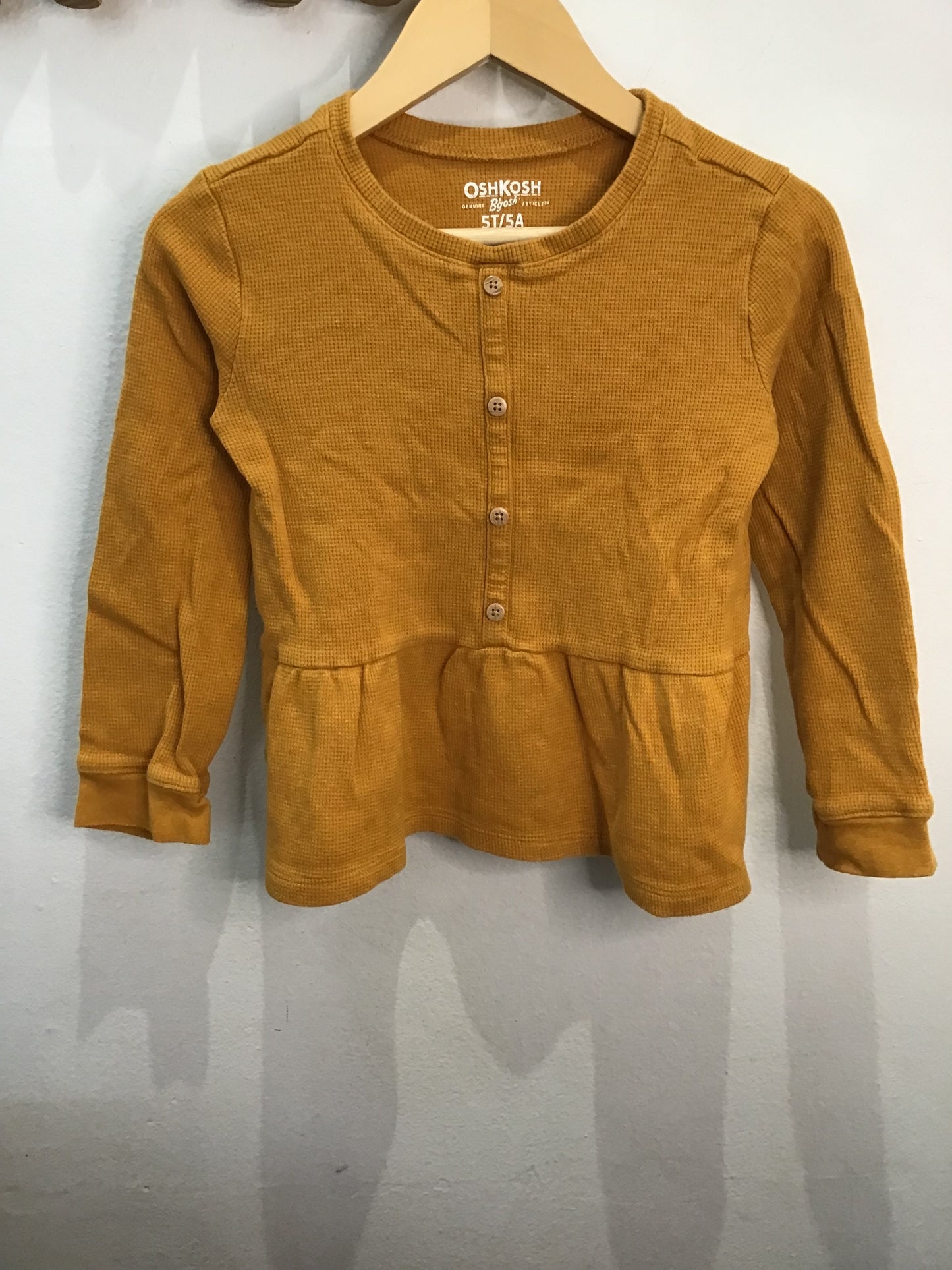 Blouse mustard waffle 5y