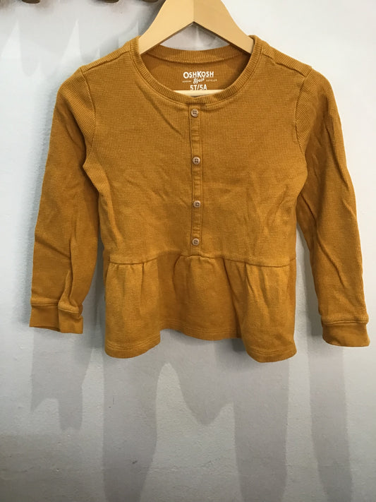 Blouse mustard waffle 5y