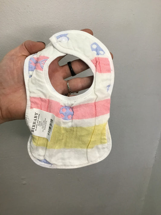 Two baby reversible lined bibs