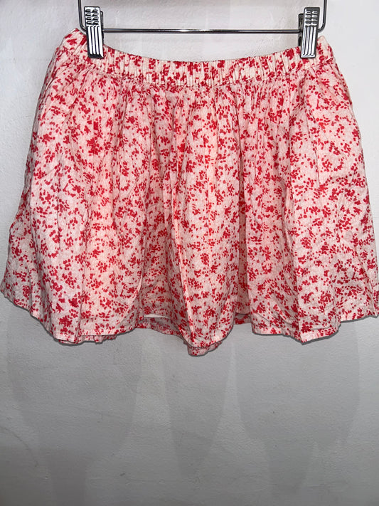 Red print skirt 8y