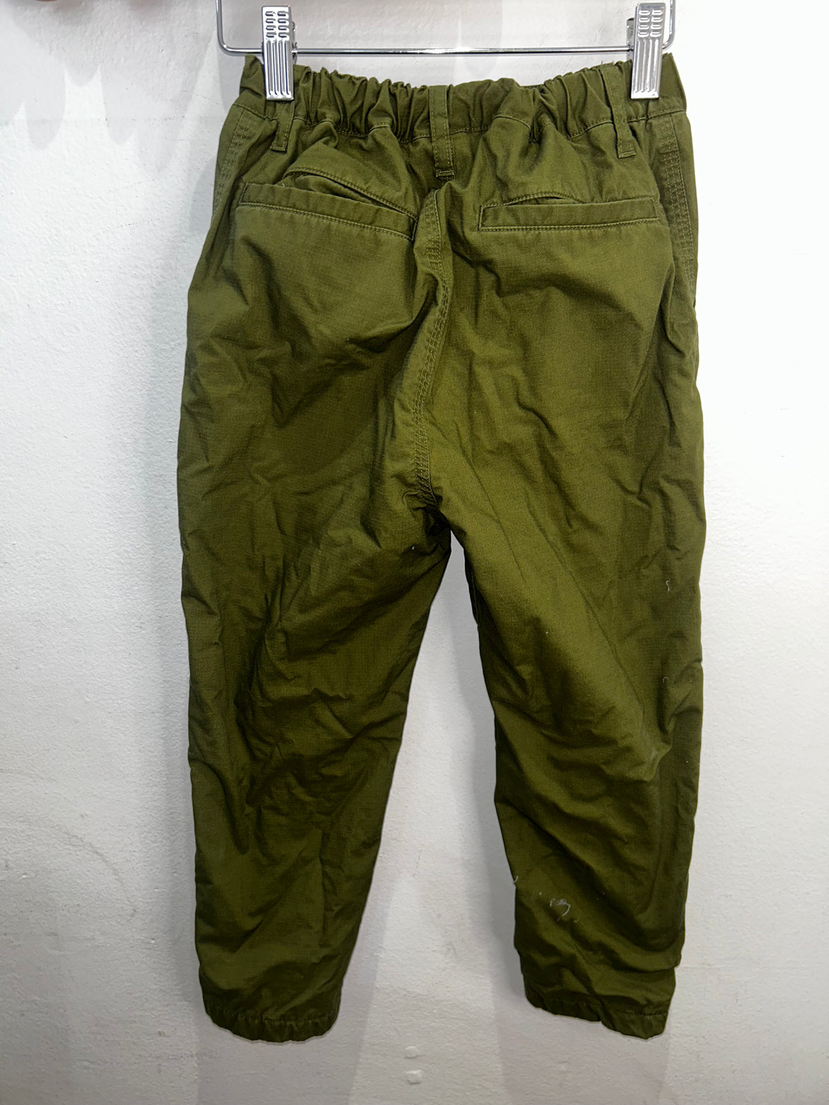 Olive fleece lined pants 5-6y