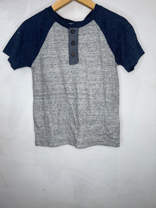Grey and blue henley 4-5y