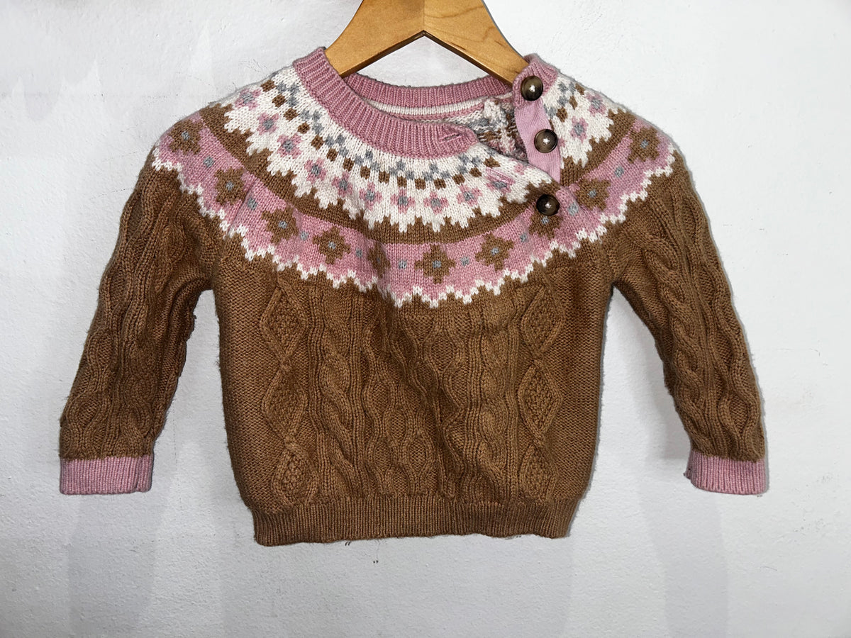 Baby Boden brown sweater 18-24m