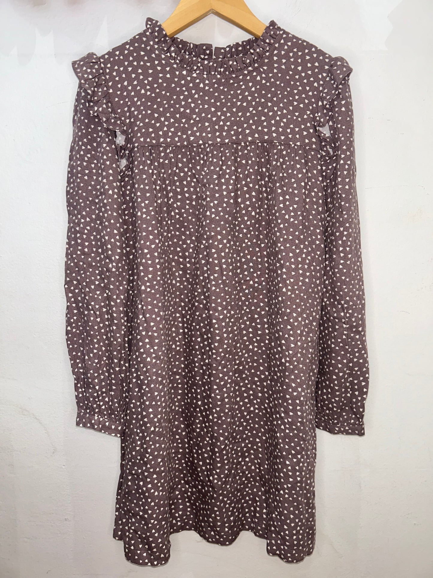 Brown hearts dress 10y