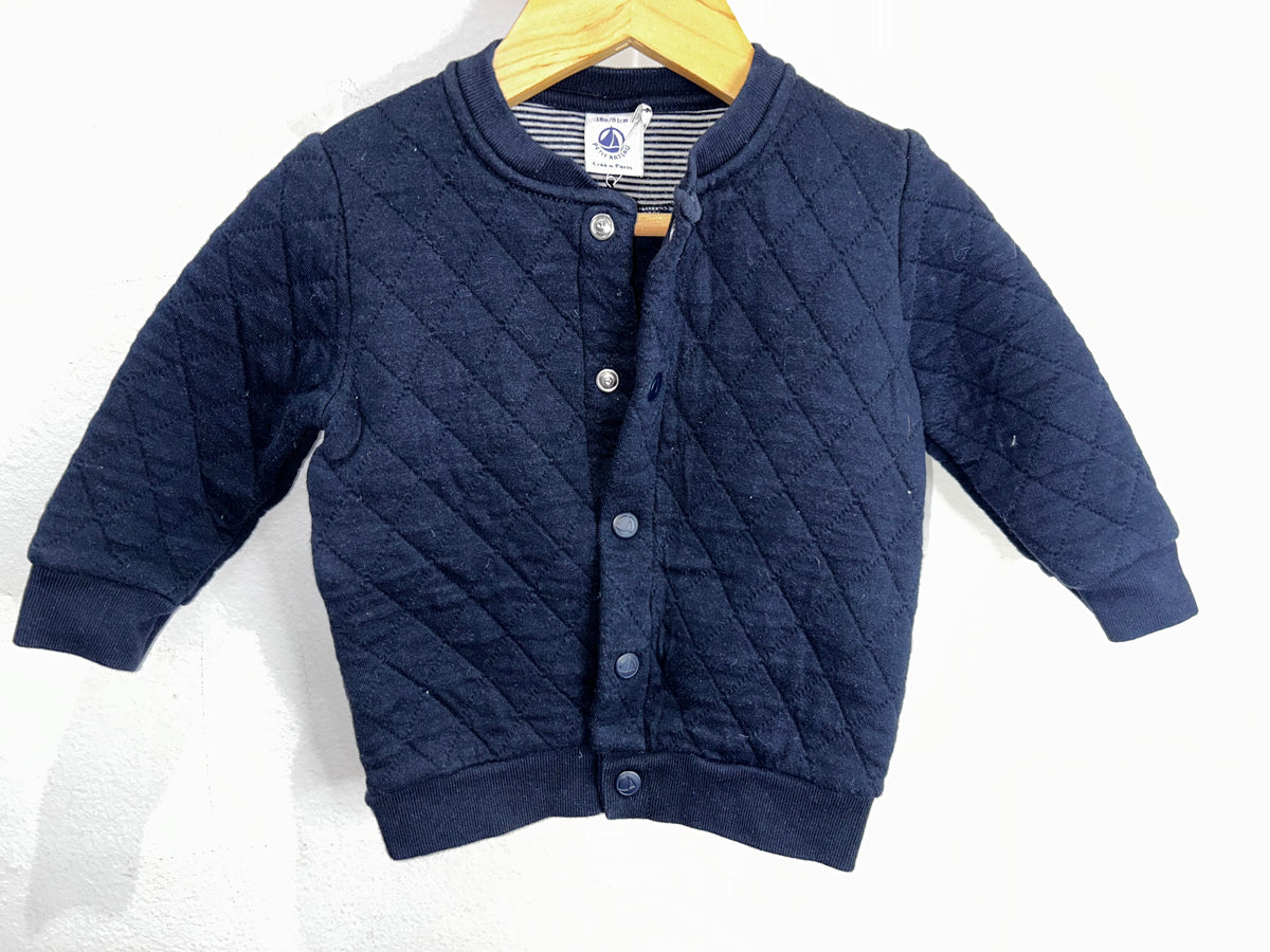 Navy quilted bomber 18m