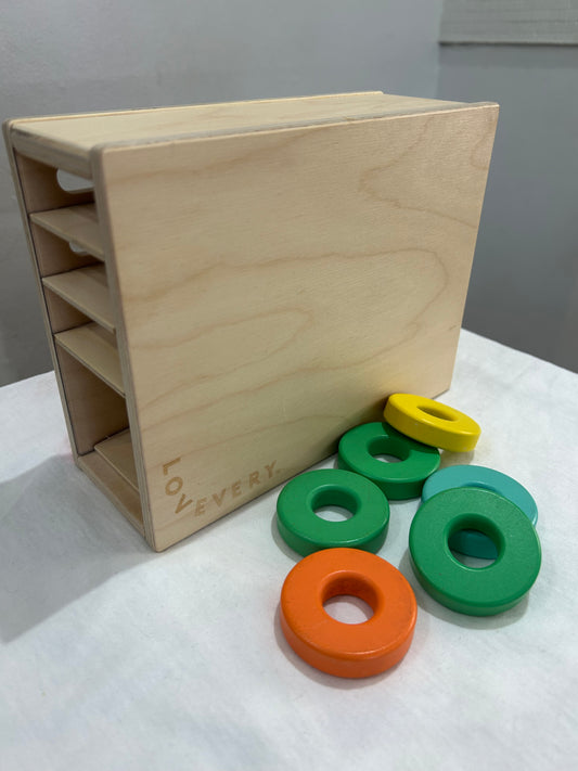 Lovevery count and slide ring chute