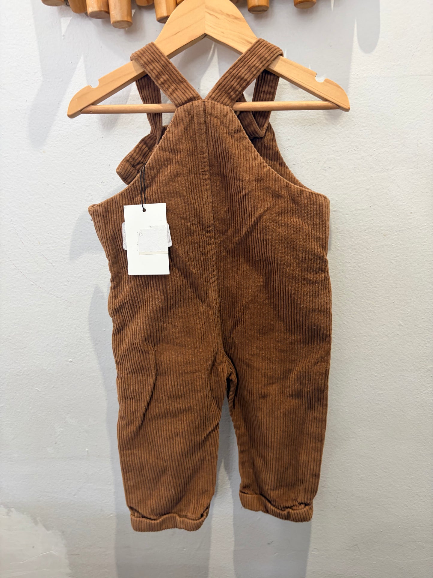 Brown corduroy romper 12-18m
