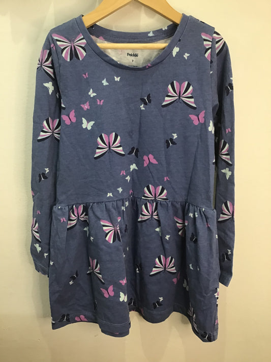 Dress butterflies blue 7y
