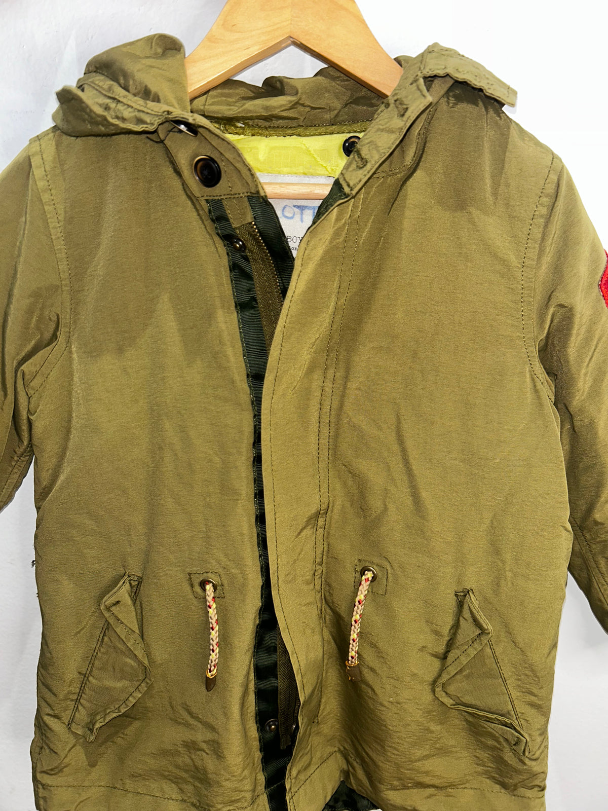 Olive cargo jacket  6y