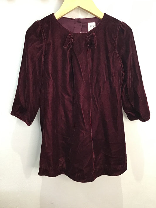 Dress maroon velvet 2y