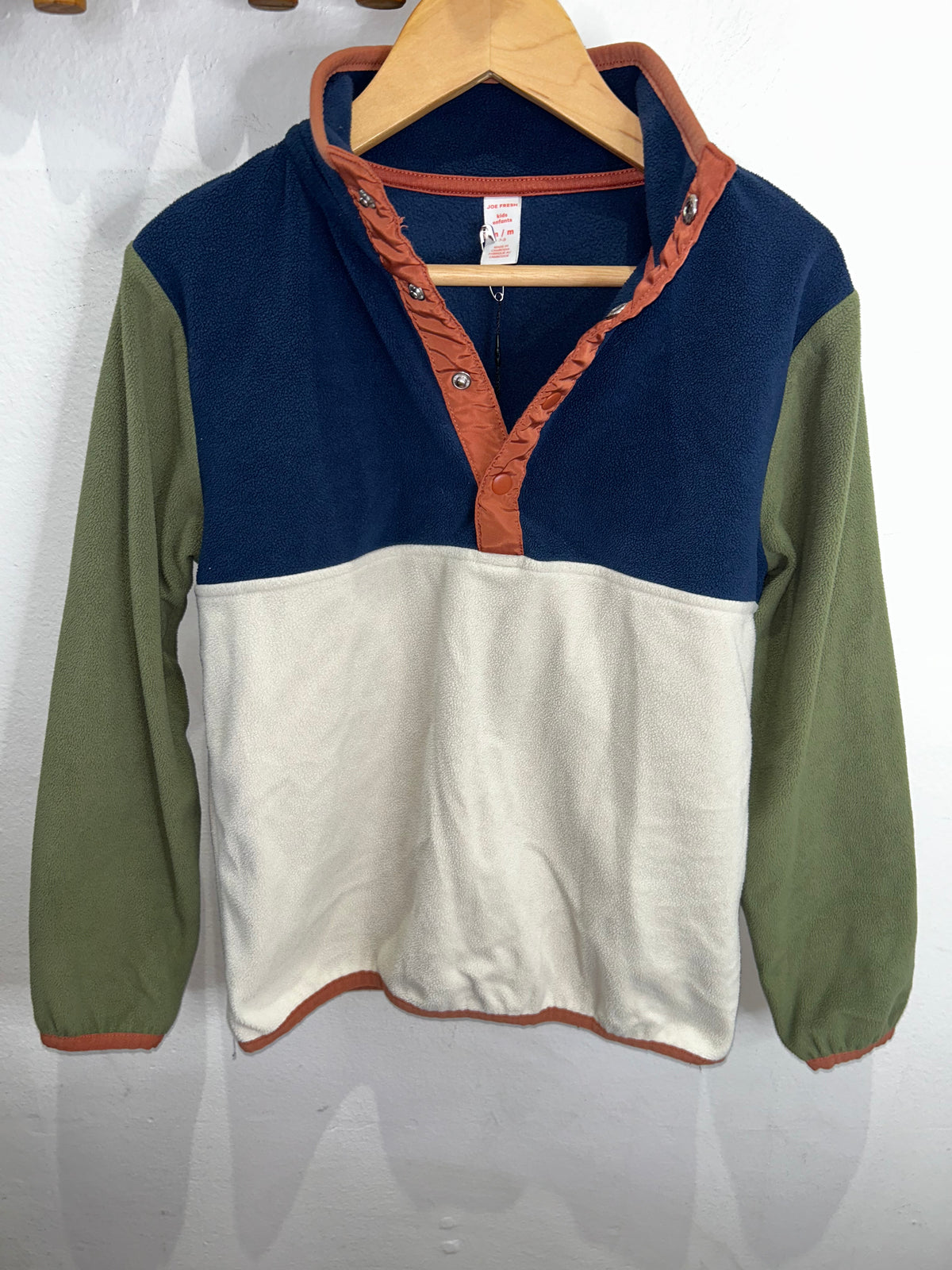 Colourblock tricolour fleece 7-8y