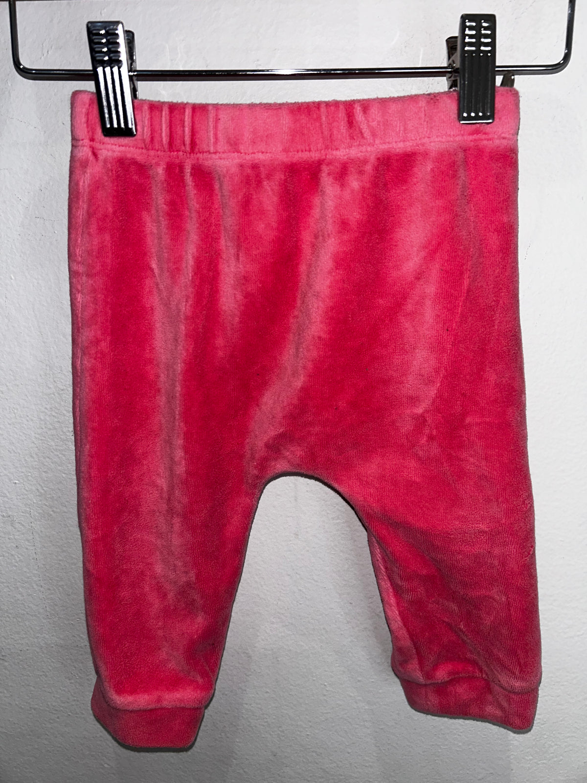 Pink fleece pants 9m
