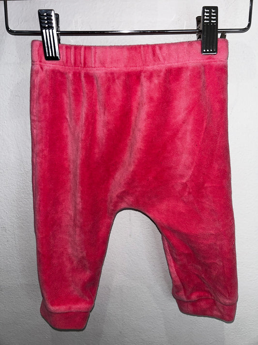Pink fleece pants 9m