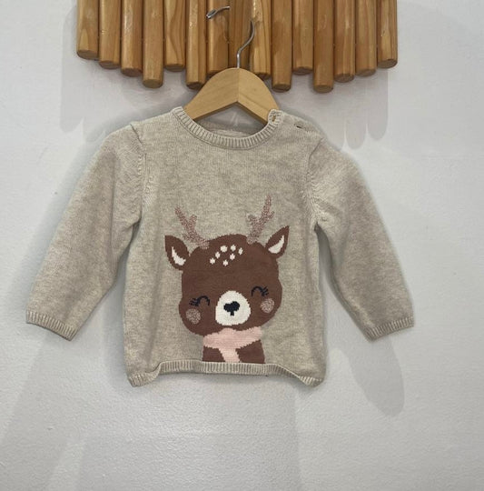 Reindeer sweater 6-9m