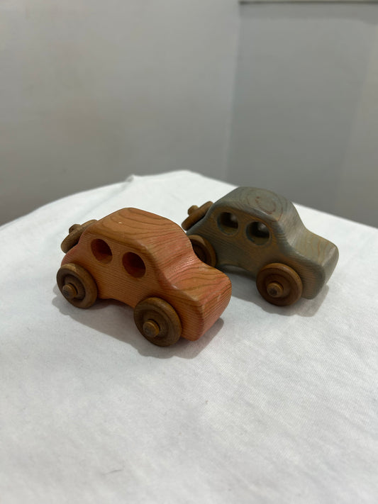Two pack wooden cars
