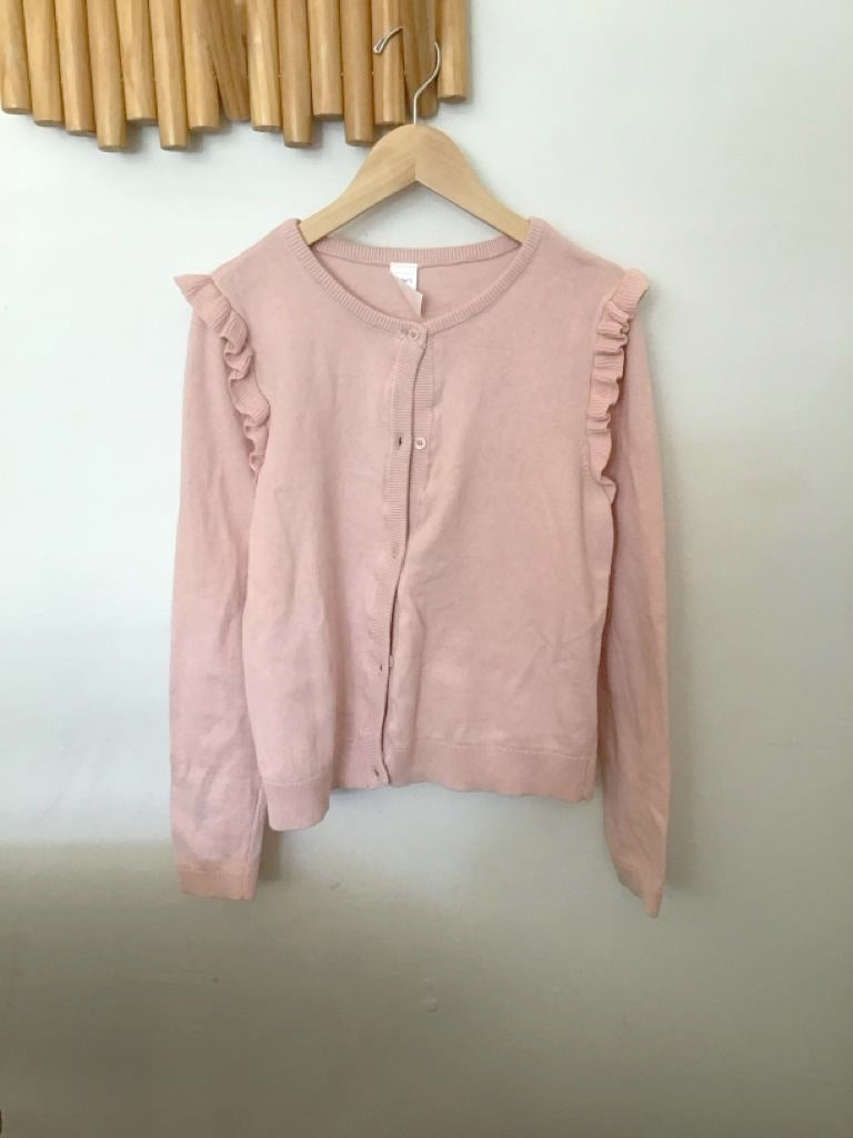 Pink frills cardigan 14y