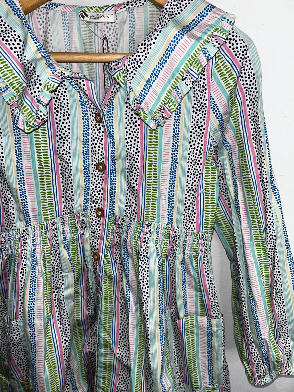 Dots stripes funky dress 8-9y