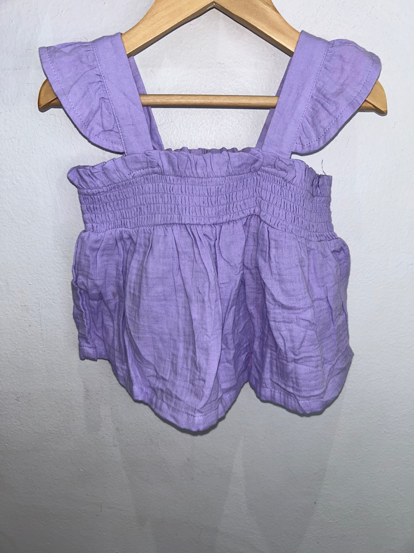 Purple square neck tanktop 4-5y
