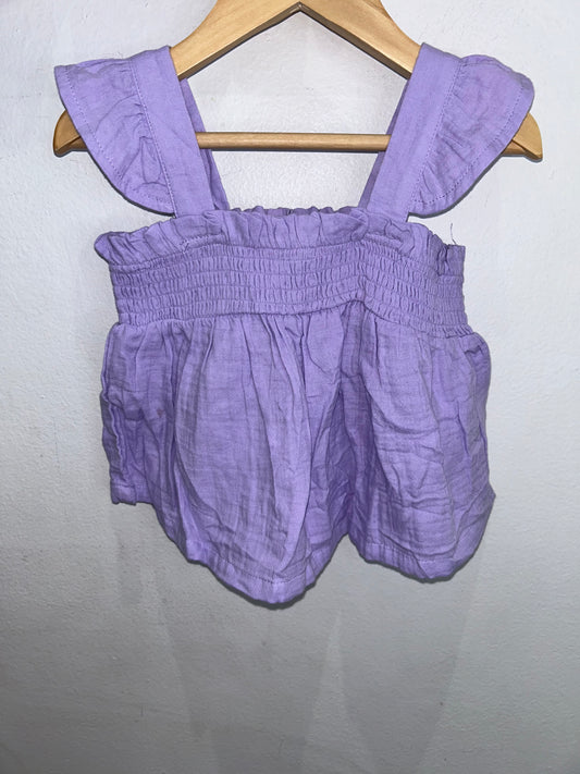 Purple square neck tanktop 4-5y